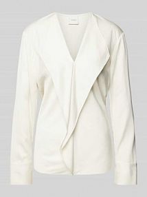 Bluzka o kroju regular fit z falbanami Calvin Klein Womenswear biała damska EAN K20K208067