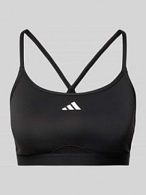 Stanik z nadrukami z logo ADIDAS SPORTSWEAR czarny EAN JF3344