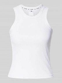 Top z fakturowanym wzorem adidas Sportswear biały damski EAN IW8163