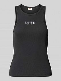 Top z efektem prążkowania model GEMINI Levis czarny damski EAN A94150005