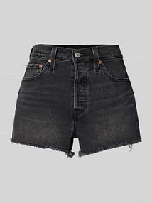 Szorty jeansowe o kroju mom fit z 5 kieszeniami Levis czarne EAN 563270451