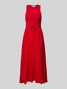 Sukienka midi z okrągłym dekoltem Tommy Hilfiger czerwona EAN WW0WW39342