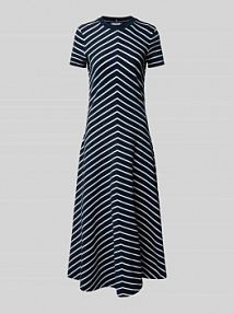 Sukienka midi taliowana z czystej bawełny Tommy Hilfiger granatowa EAN WW0WW44547