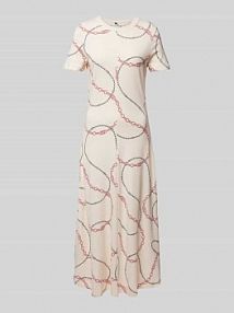 Sukienka midi taliowana z czystej bawełny Tommy Hilfiger biała EAN WW0WW44547