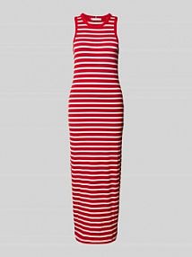 Długa sukienka o kroju slim fit bez rękawów Tommy Hilfiger czerwona EAN WW0WW38838