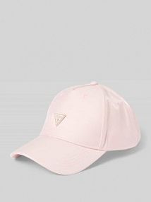 Czapka z daszkiem z aplikacją z logo Guess różowa damska EAN AW5283COT01