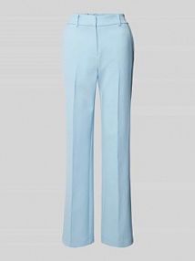 Spodnie materiałowe z wysokim stanem i wpuszczanymi kieszeniami model LIKKA YAS niebieskie damskie EAN 26030744