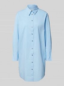 Sukienka koszulowa o kroju oversized z wpuszczanymi kieszeniami Marc O'Polo niebieska EAN 502101221047