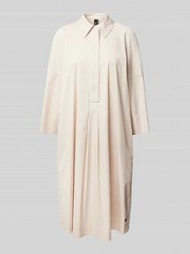 Sukienka koszulowa o długości do kolan z rękawem o dł. 3/4 Marc Cain beżowa EAN YR 21.03 W51