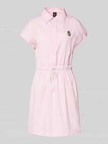 Sukienka koszulowa mini z listwą guzikową Marc Cain różowa EAN YS 21.50 W80