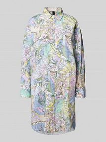 Sukienka koszulowa z listwą guzikową na całej długości Marc Cain fioletowa EAN YS 21.56 W52