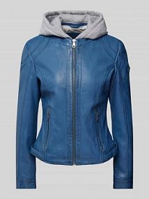 Kurtka z imitacji skóry model Adila MAURITIUS niebieska damska EAN 1101-0672