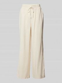 Spodnie z wysokim stanem i tunelem model NARA YAS białe damskie EAN 26034153