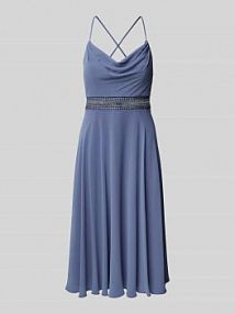 Sukienka koktajlowa z lejącym dekoltem V.M. niebieska EAN 2814825