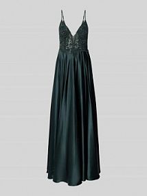 Sukienka wieczorowa z koronkowym obszyciem V.M. zielona EAN 87974012