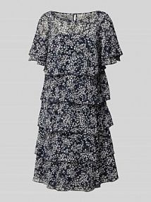 Sukienka koktajlowa o długości do kolan z efektem stopniowania Vera Mont niebieska EAN 50264046