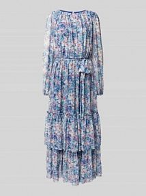 Sukienka wieczorowa z falbanami Swing granatowa EAN 5AI17000