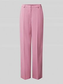 Spodnie materiałowe z prostą nogawką w kant Swing różowe damskie EAN 3AI04300