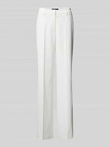Spodnie materiałowe z prostą nogawką w kant Swing białe damskie EAN 3AI03200