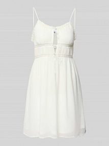 Sukienka mini z koronką i cienkimi ramiączkami model FAIRY Noisy May biała EAN 27033581