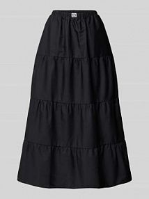 Długa spódnica z efektem stopniowania model FREJA Noisy May czarna EAN 27033241