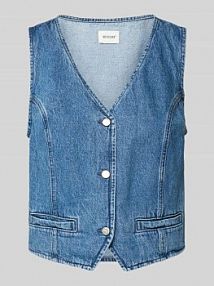 Kamizelka z materiału stylizowanego na denim mustang niebieska damska EAN 1016221