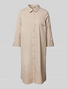 Sukienka koszulowa o długości do kolan z rękawem o dł. 3/4 ROBE LÉGÈRE beżowa EAN 3554845