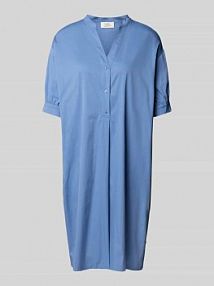 Sukienka koszulowa o długości do kolan z krótką listwą guzikową ROBE LÉGÈRE szara EAN 66614016