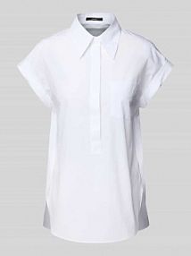 Bluzka o kroju regular fit z kieszenią na piersi Windsor biała damska EAN 30046405