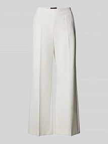 Spodnie materiałowe o kroju slim fit w kant Windsor białe damskie EAN 30046399