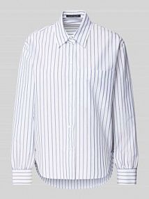 Bluzka koszulowa z listwą guzikową LUISA CERANO biała damska EAN 218555 3723