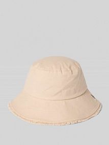 Czapka typu bucket hat z naszywką z logo model HUAHINA Barts beżowy damski EAN 3216