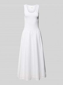 Sukienka midi z okrągłym dekoltem i szerokimi ramiączkami Gant biała EAN 4503369