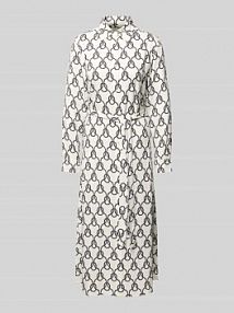 Sukienka midi z wiązanym paskiem Gant biała EAN 4503396