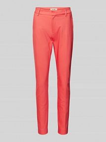 Spodnie materiałowe o kroju slim fit ze szlufkami na pasek model Abbey Night MOS MOSH różowy damski EAN 118189