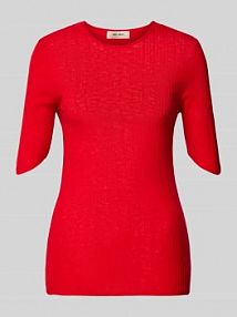 Bluzka z dzianiny z okrągłym dekoltem model BOUCH MOS MOSH czerwona damska EAN 168090