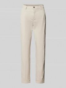 Chinosy o skróconym kroju slim fit model TURN UP MAC białe EAN 434L307500