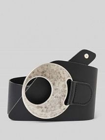 Skórzany pasek z klamrą na pin Vanzetti czarny damski EAN V3969A6505