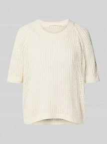 Sweter z dzianiny z prążkowanymi wykończeniami LANIUS damski EAN 12514255-00