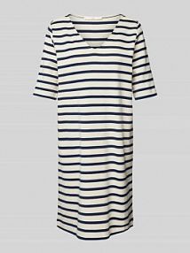 Sukienka T-shirtowa o długości do kolan z dekoltem w serek LANIUS biały damski EAN 12514302-00