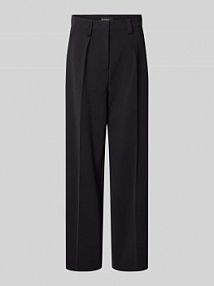 Spodnie materiałowe z wpuszczanymi kieszeniami w stylu francuskim model KANNY CAMBIO granatowe damskie EAN 6052 0395/00