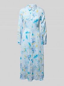 Sukienka koszulowa z listwą guzikową model Inula moves niebieska EAN S227083910