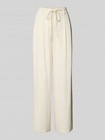 Spodnie z mieszanki wiskozy i lnu model Andriana moves beżowe damskie EAN 234352744