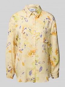 Bluzka o kroju regular fit z kieszenią na piersi model Lenora moves żółta damska EAN 239994255