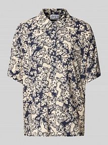 Bluzka o kroju relaxed fit z wiskozy z rękawem o dł. 1/2 JAKE*S STUDIO WOMAN turkusowa damska EAN 74968100356