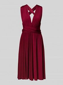 Sukienka koktajlowa z dekoltem w serek Rose Avenue czerwona EAN Multiway Dress Short