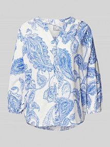 Tunika o kroju regular fit z rękawem o dł. 3/4 Emily Van den Bergh biała EAN 8528-156504