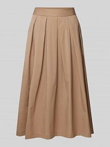 Spódnica midi z kontrafałdami model KYLIE 0039 italy brązowa EAN 212502 KYLIE