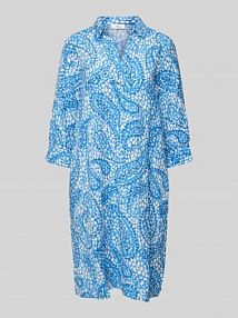 Sukienka koszulowa o kroju oversized z wpuszczanymi kieszeniami s.Oliver RED LABEL niebieska EAN 2163662