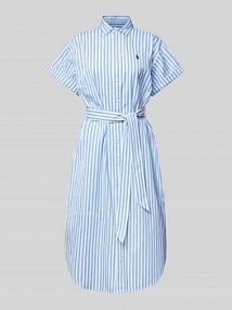 Sukienka koszulowa o długości midi Polo Ralph Lauren niebieska EAN 211959911